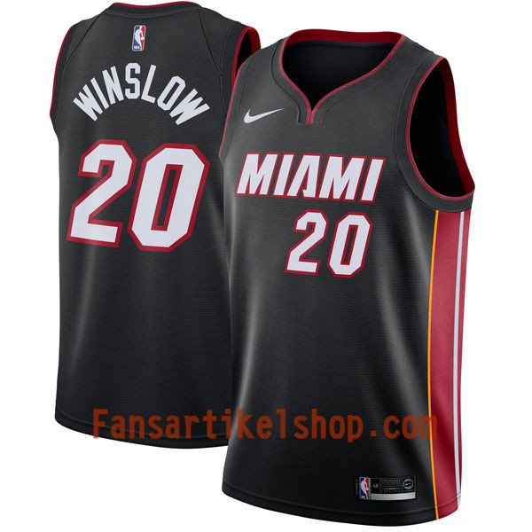 NBA Miami Heat Trikot Justise Winslow 20 Nike 2017-18 Schwarz Swingman - Herren